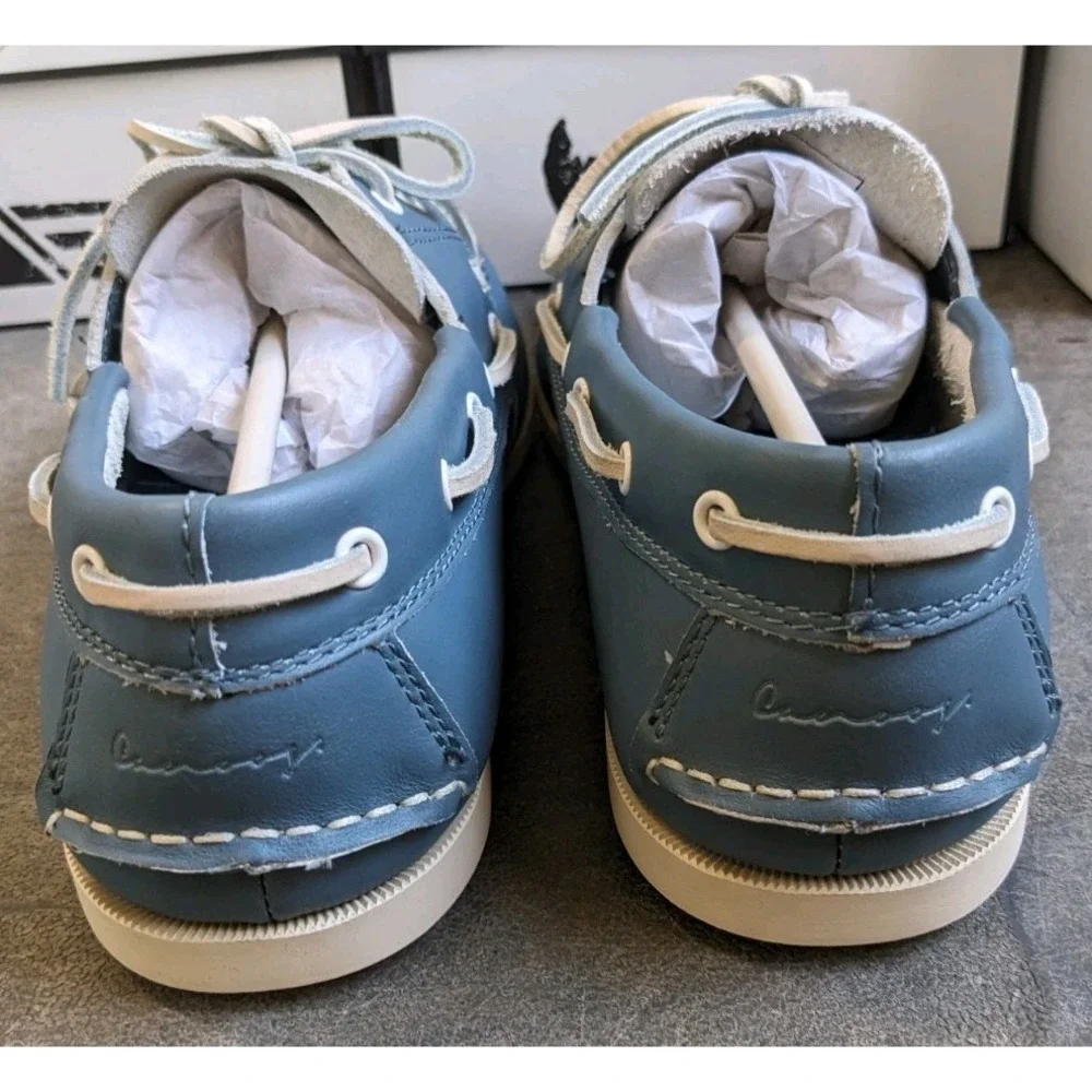 New Canoos Golf Shoes Women's 11 Steele Blue Leather 2.0 Boat Shoe Loafer